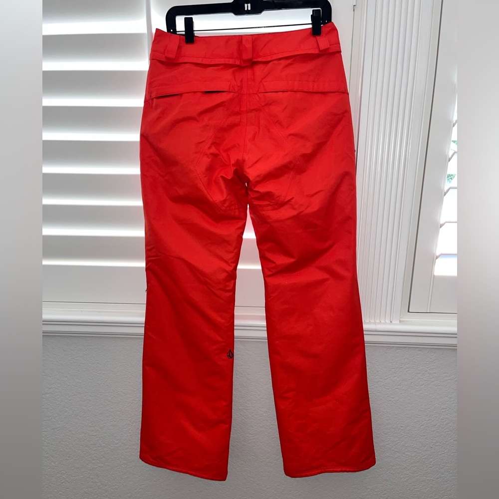 NWT Volcom Frochickie Insulated Ski Snow Board Pants Size Small Orange Red Warm - Picture 2 of 3